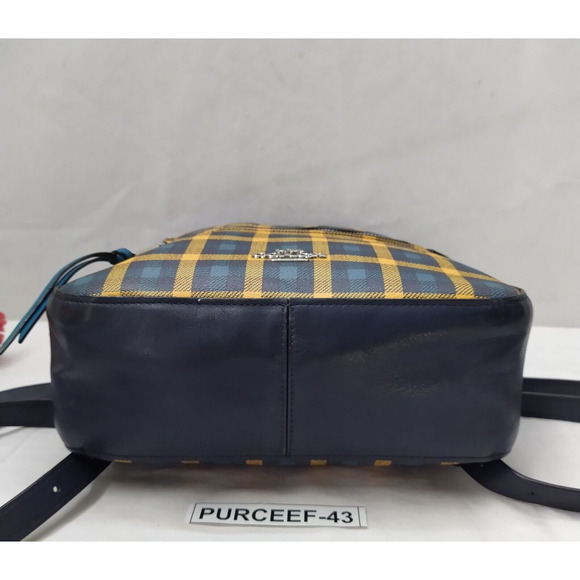 Coach Jordyn Multicolor Leather With Gingham Print Zipper Closure Backpack main image 10